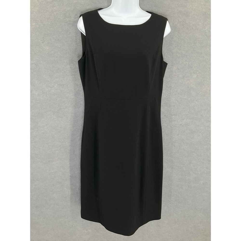 Tahari Dress Womens Sz‎ 10 Black Sleeveless Sheath Dress Career Formal Capsule